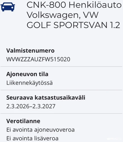 Volkswagen Golf Sportsvan 2015, kuva 3/17