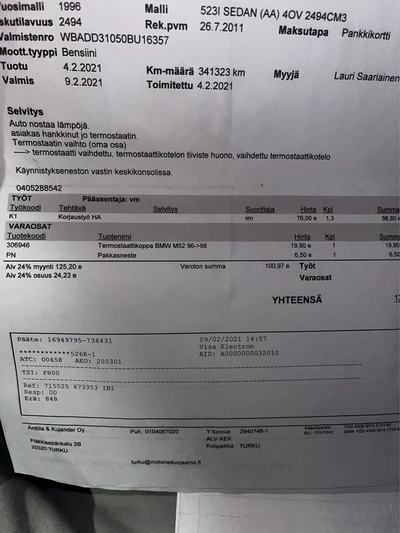 BMW 523 1996, kuva 7/12