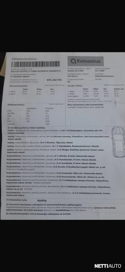 Volvo V70 Farmari 2001, kuva 7/7