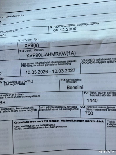 Toyota Yaris 1,0 VVT-i Linea Terra 5ov 2006, kuva 5/8