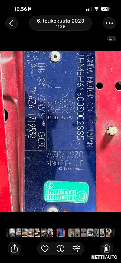 Honda CRX del sol targa 1992, kuva 4/5