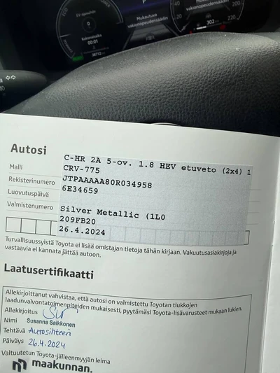 Toyota C-HR 1,8 Hybrid Intense 2024, kuva 3/5